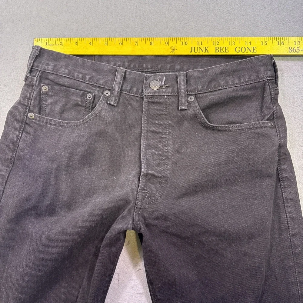 Levi's 501 JEANS MENS 32X34 grunge straight leg skater denim BLACK